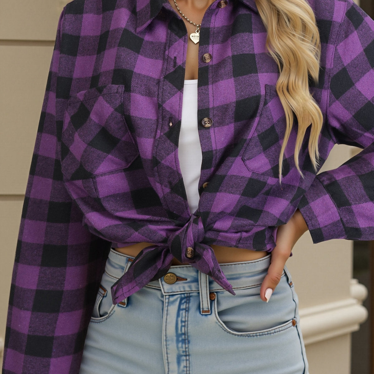 Relaxed Buffalo Check Shirt | Cotton Blend | Casual Wear for Everyday Use