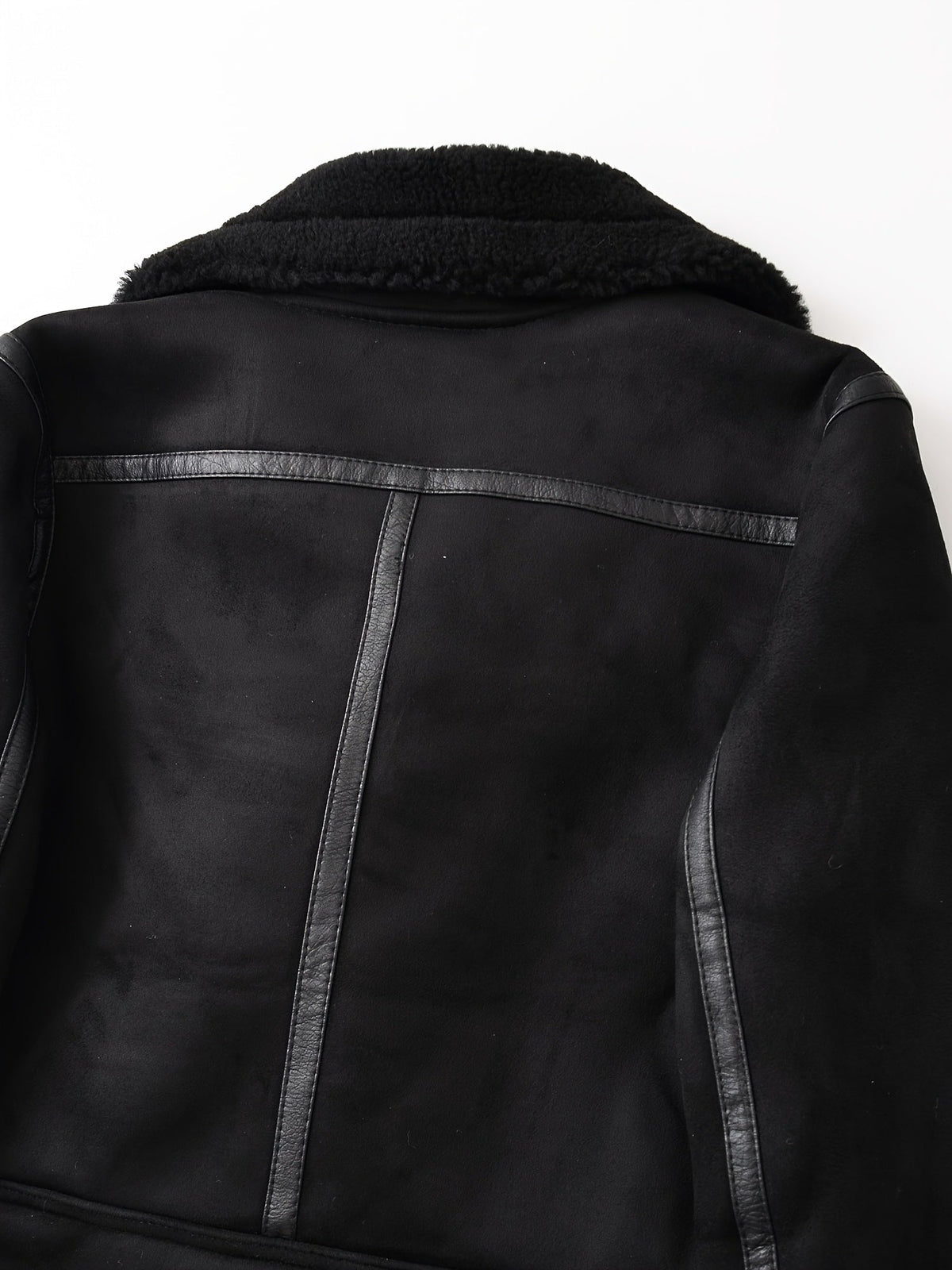 Belted Aviator Jacket in Faux Leather for Women - Stylish Outerwear