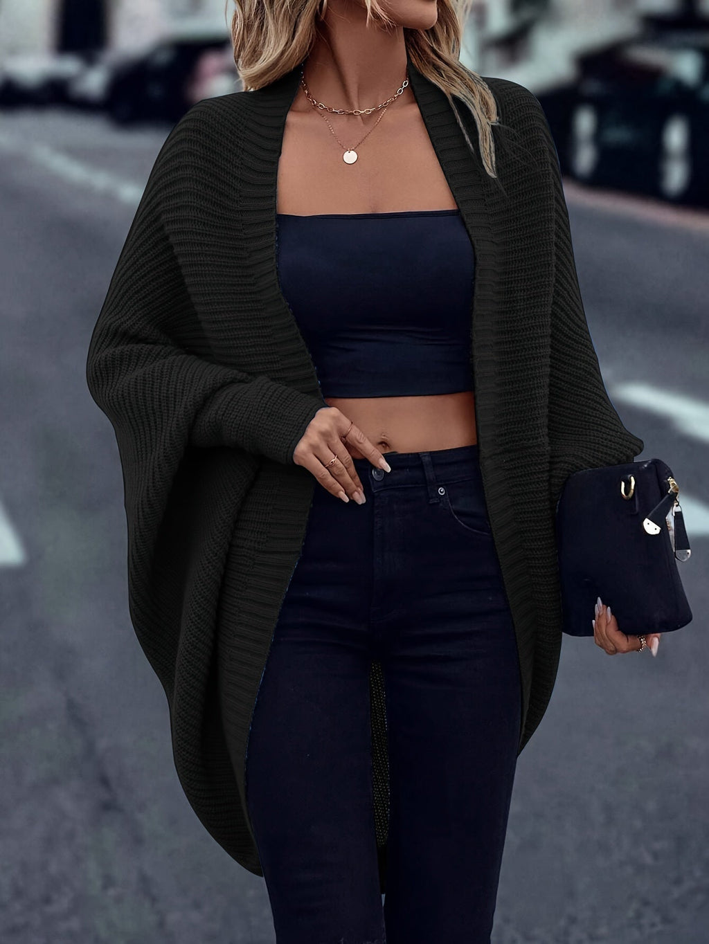 Christmas Longline Cardigan in Soft Knit for Cozy Holiday Wear