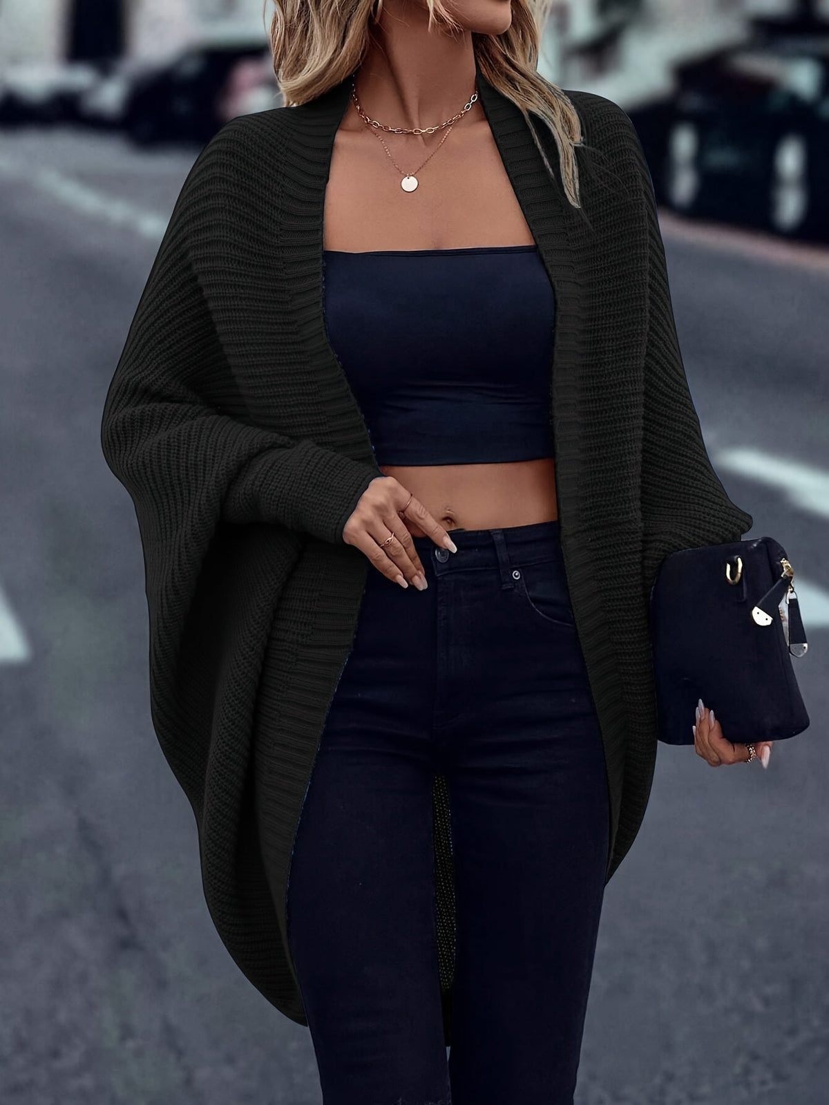 Christmas Longline Cardigan in Soft Knit for Cozy Holiday Wear