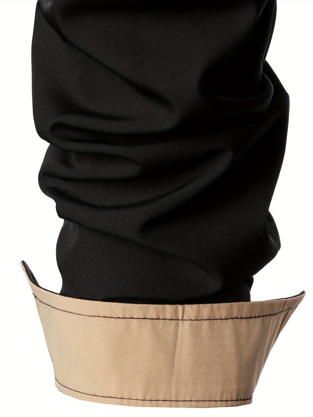 Contrast-Trim Long Sleeve Shirt | Casual Cotton Blend Top for Everyday Wear