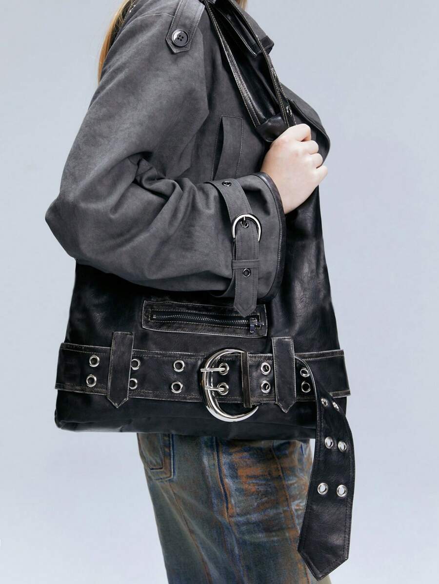 Leather Hobo Shoulder Bag – Everyday Handbag