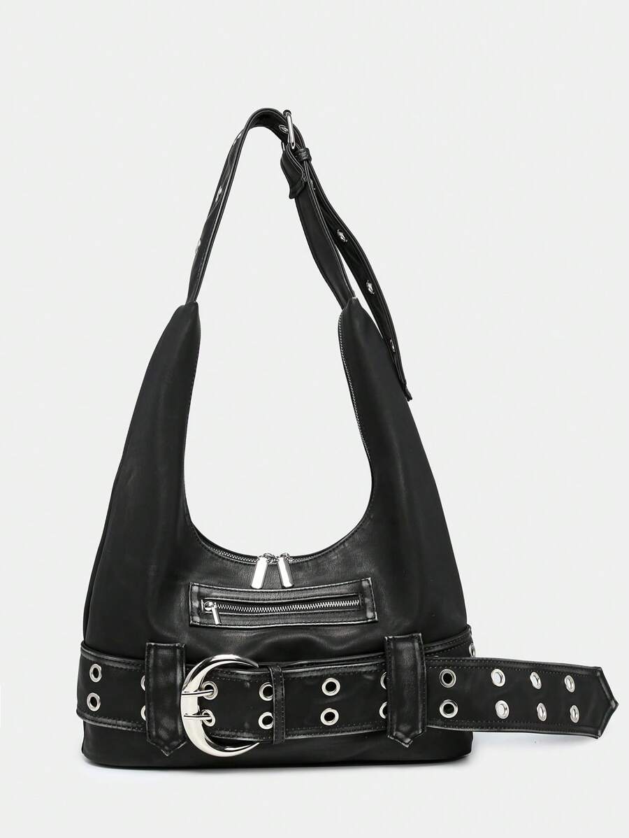 Leather Hobo Shoulder Bag – Everyday Handbag
