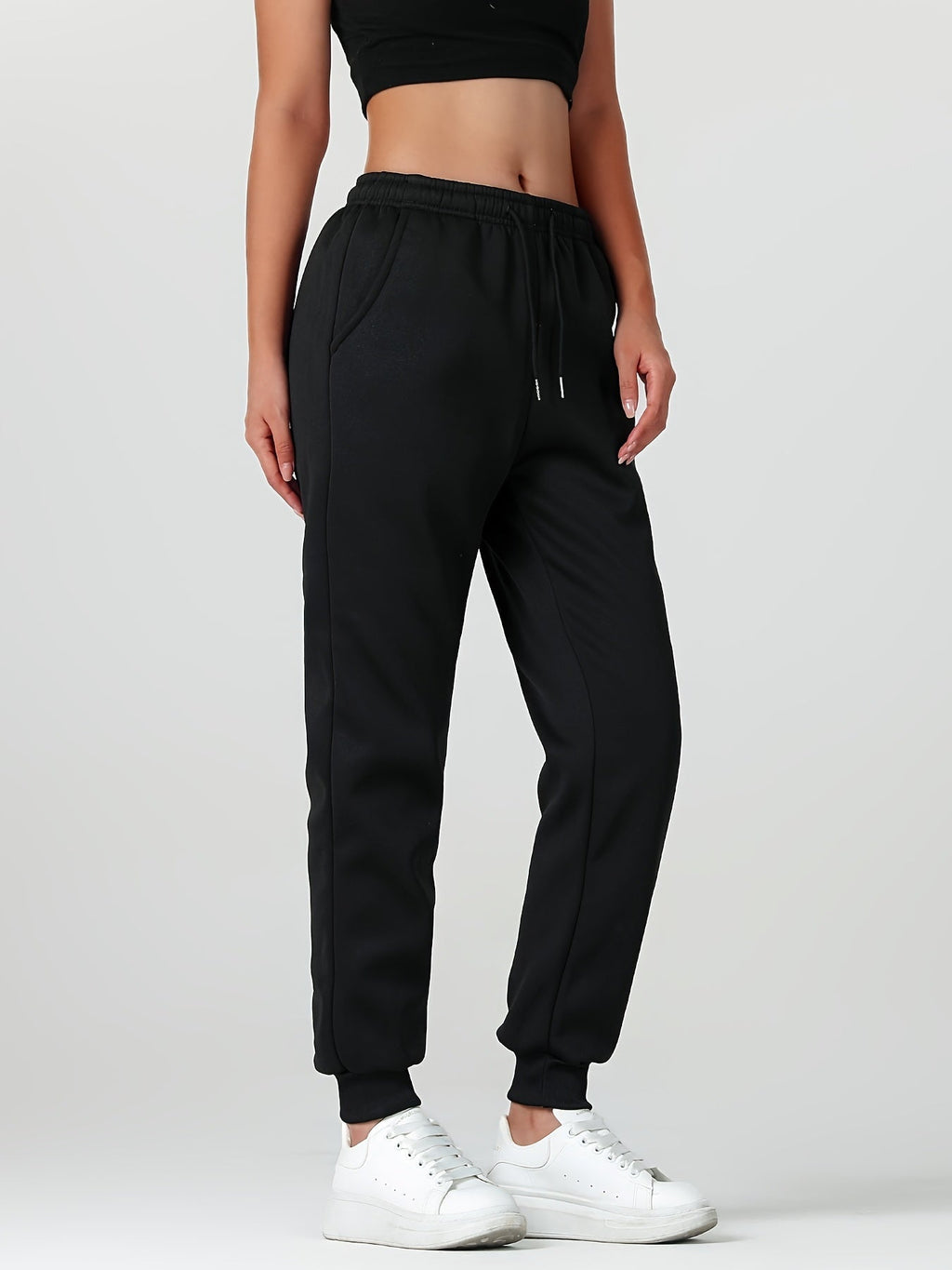 Cozy Cuffed Joggers for Women | Soft Fleece Material | Casual Loungewear