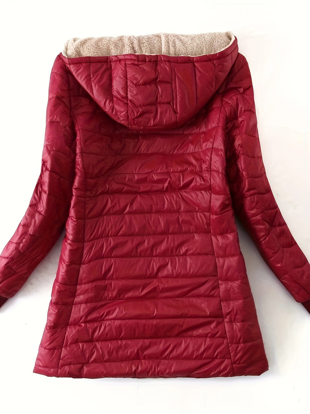 Quilted Longline Coat in Soft Fabric for Stylish Winter Outerwear