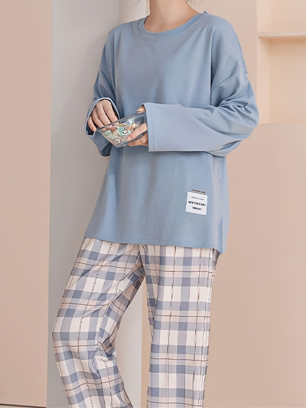 Relaxed Plaid Two-Piece Set | Soft Fabric | Casual Loungewear Outfit