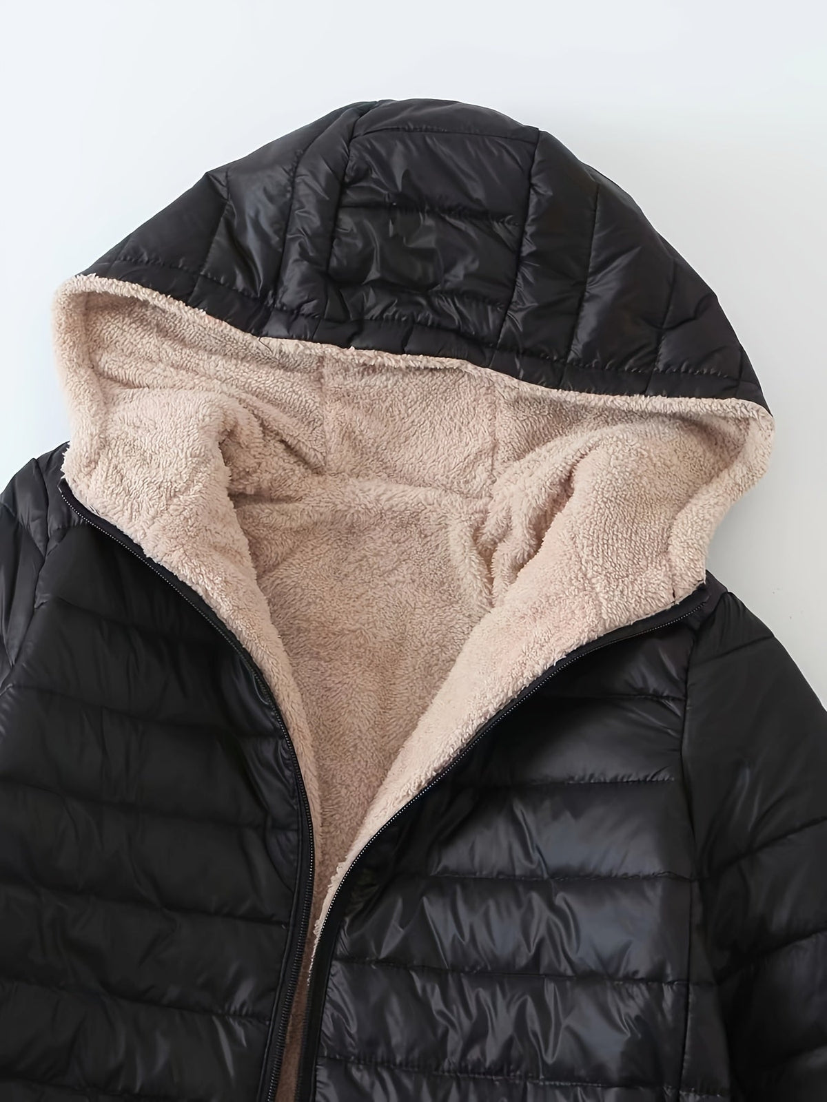 Quilted Longline Coat in Soft Fabric for Stylish Winter Outerwear