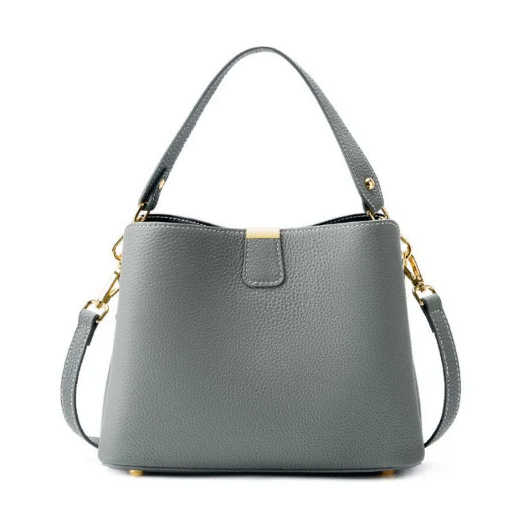 Leather Bucket Shoulder Bag – Everyday Handbag