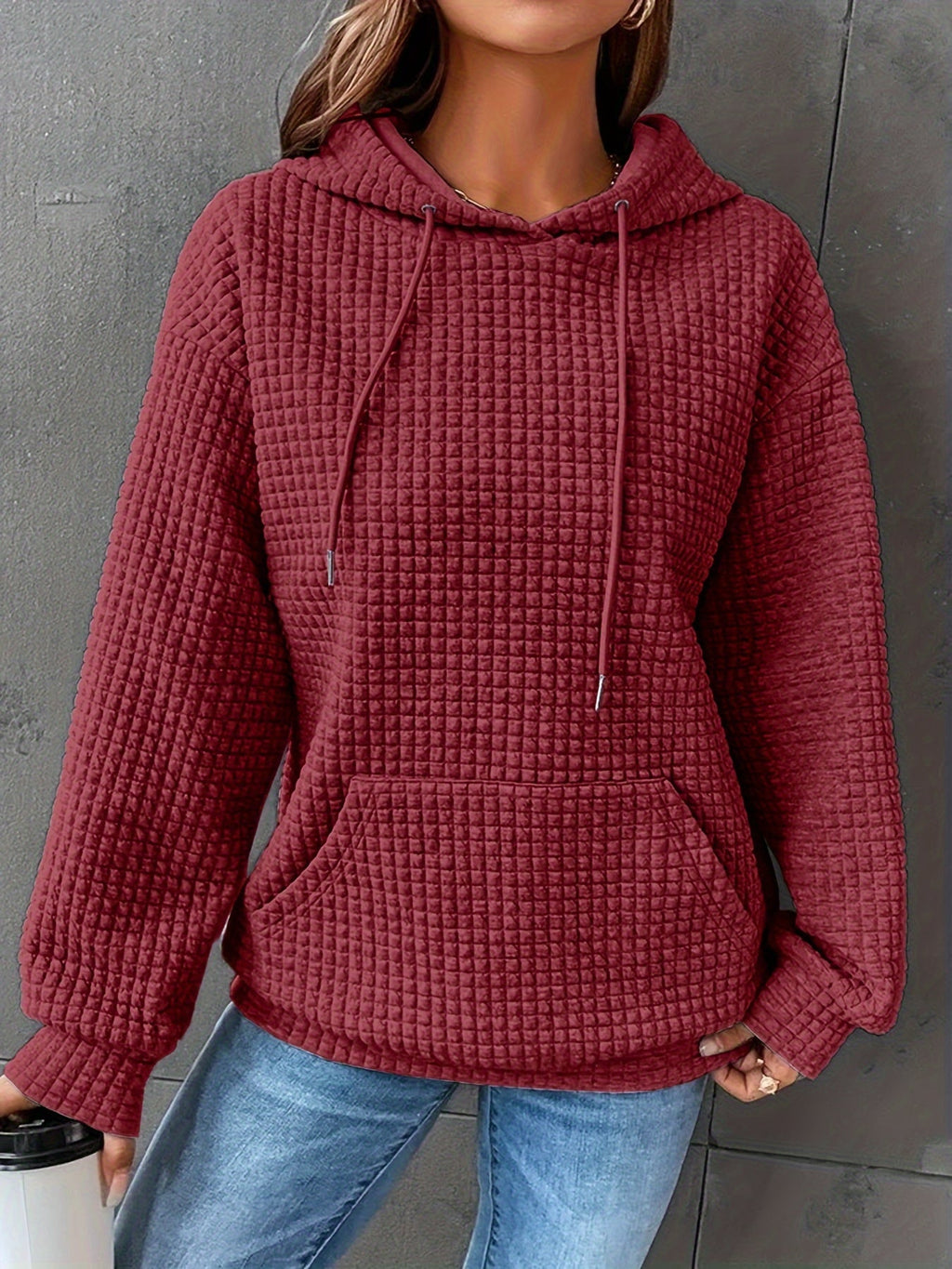 Cozy Textured Hoodie | Soft Fabric | Casual Style | Women's Outerwear
