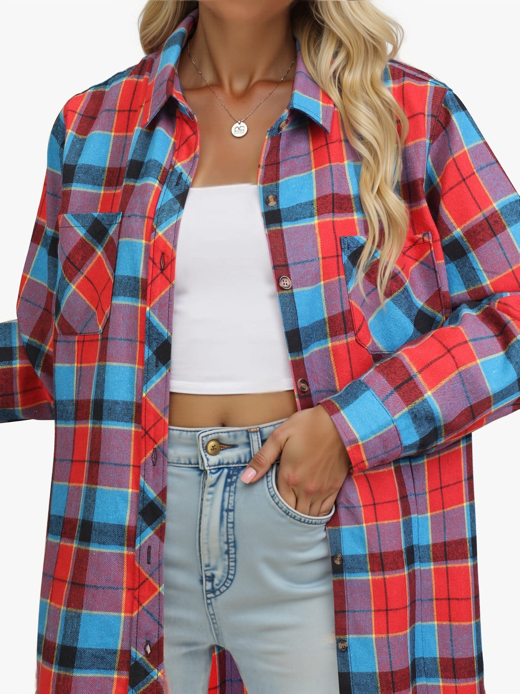 Relaxed Buffalo Check Shirt | Cotton Blend | Casual Wear for Everyday Use