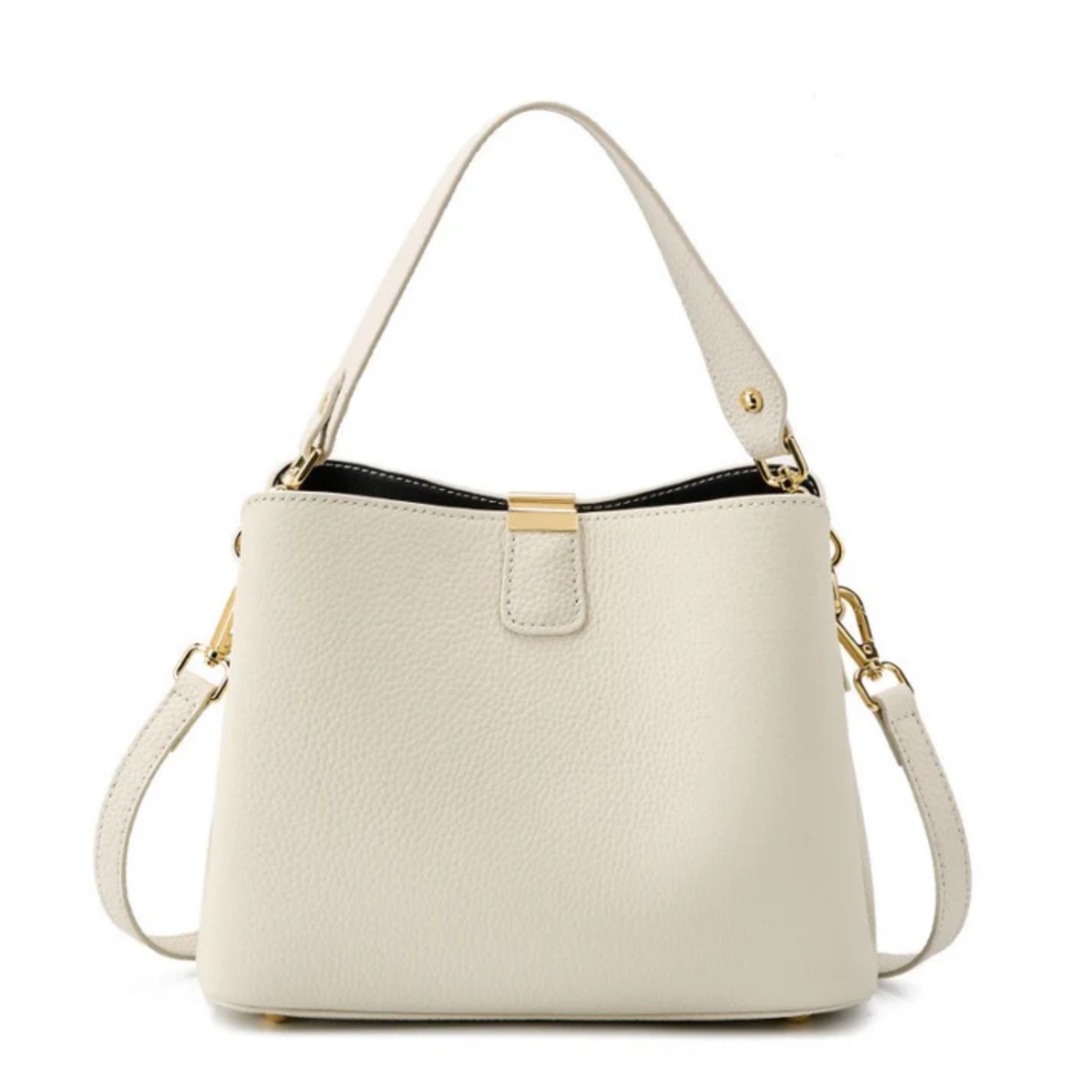 Leather Bucket Shoulder Bag – Everyday Handbag