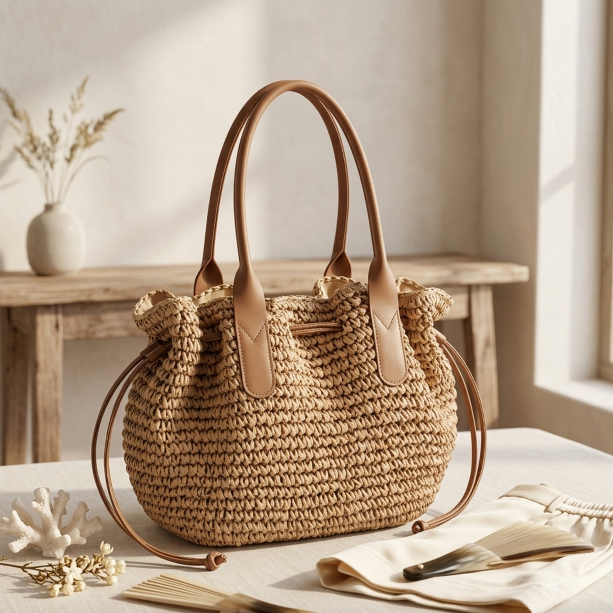 Woven Shoulder Bag – Everyday Handbag