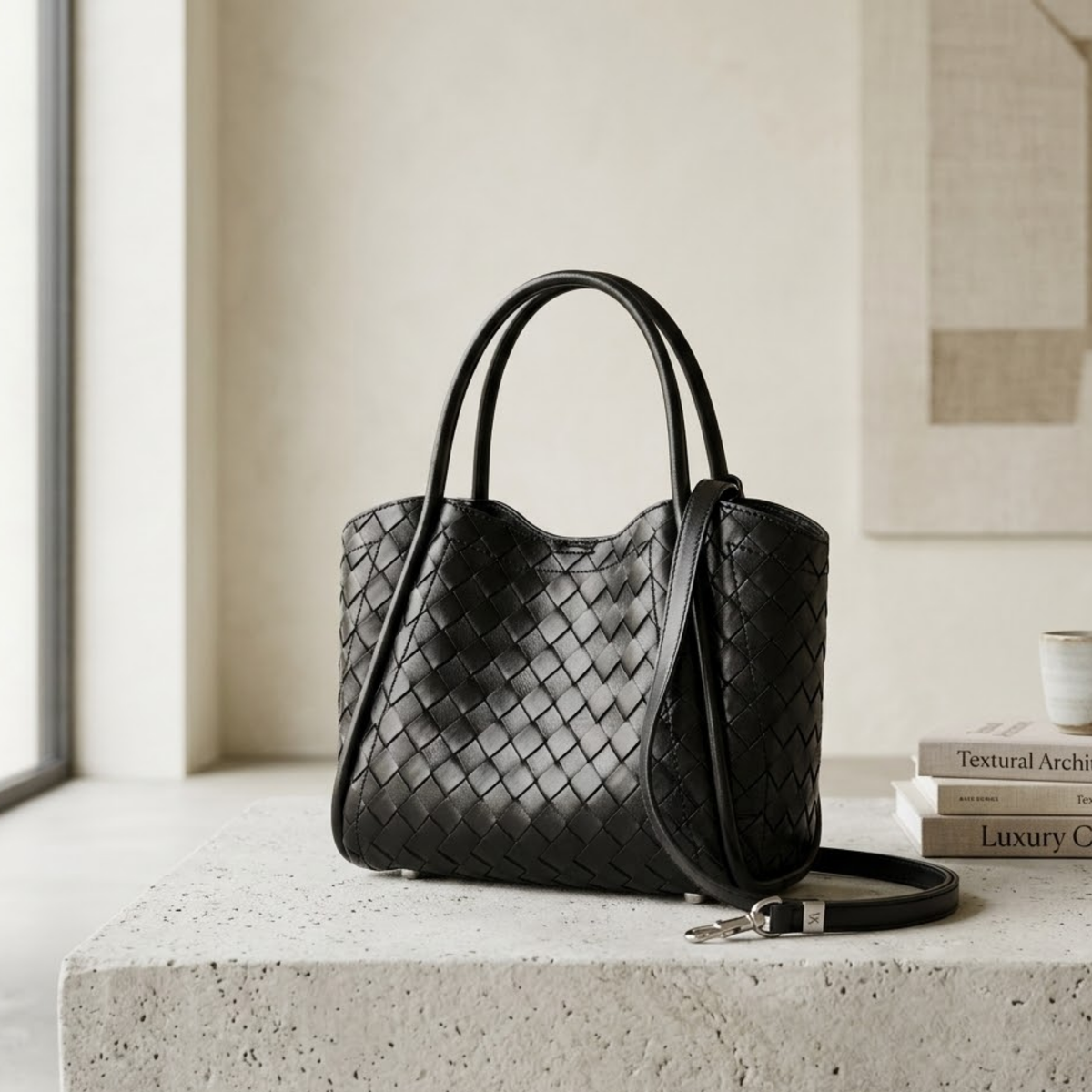 Leather Woven Clutch Bag – Evening & Occasion Bag