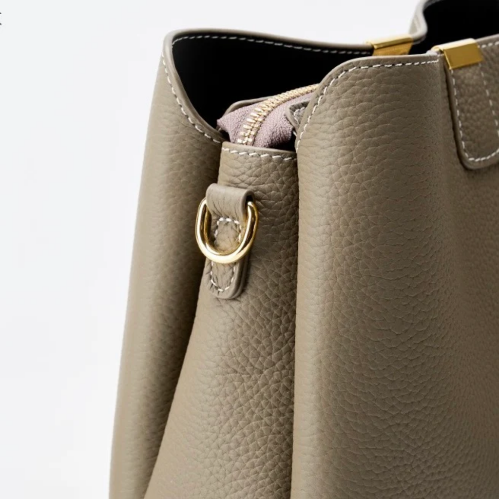 Leather Bucket Shoulder Bag – Everyday Handbag