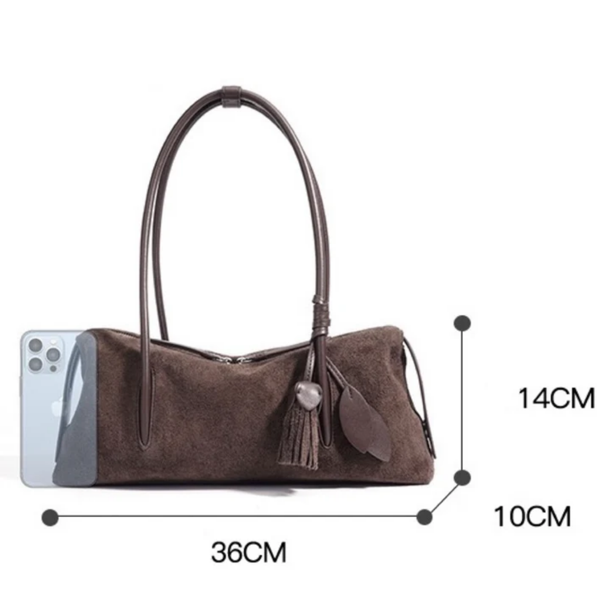Leather Tassel Shoulder Bag – Everyday Handbag