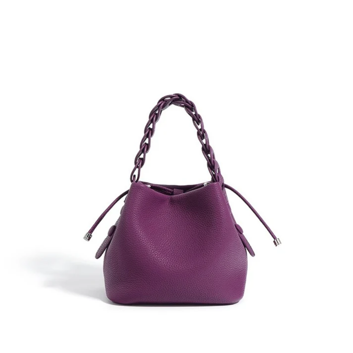 Leather Bucket Clutch Bag – Evening & Occasion Bag