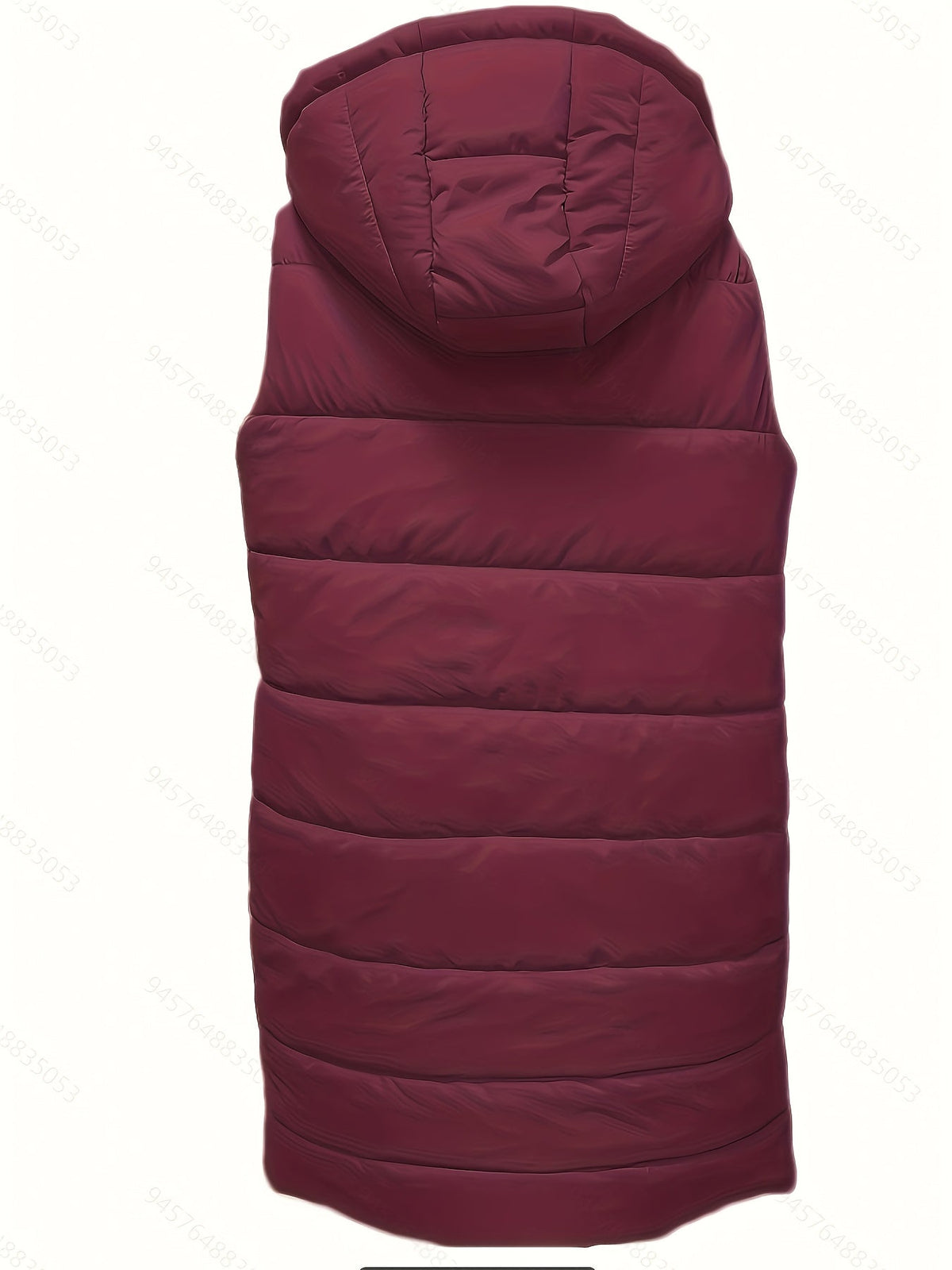 Longline Hooded Padded Vest for Women - Warm Insulated Outerwear
