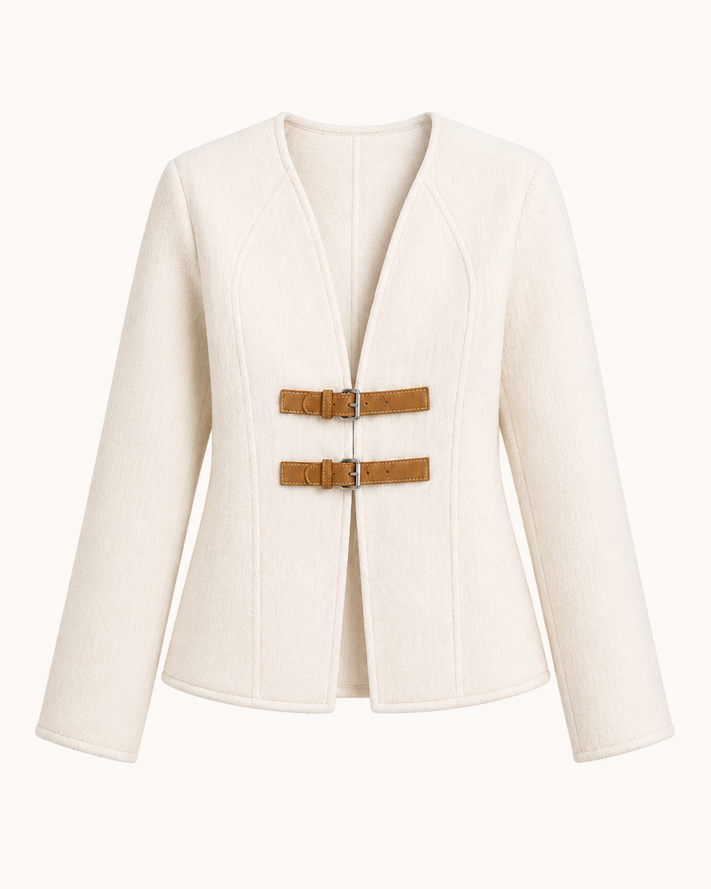Weekend Layering Essential – White Modern Cardigan