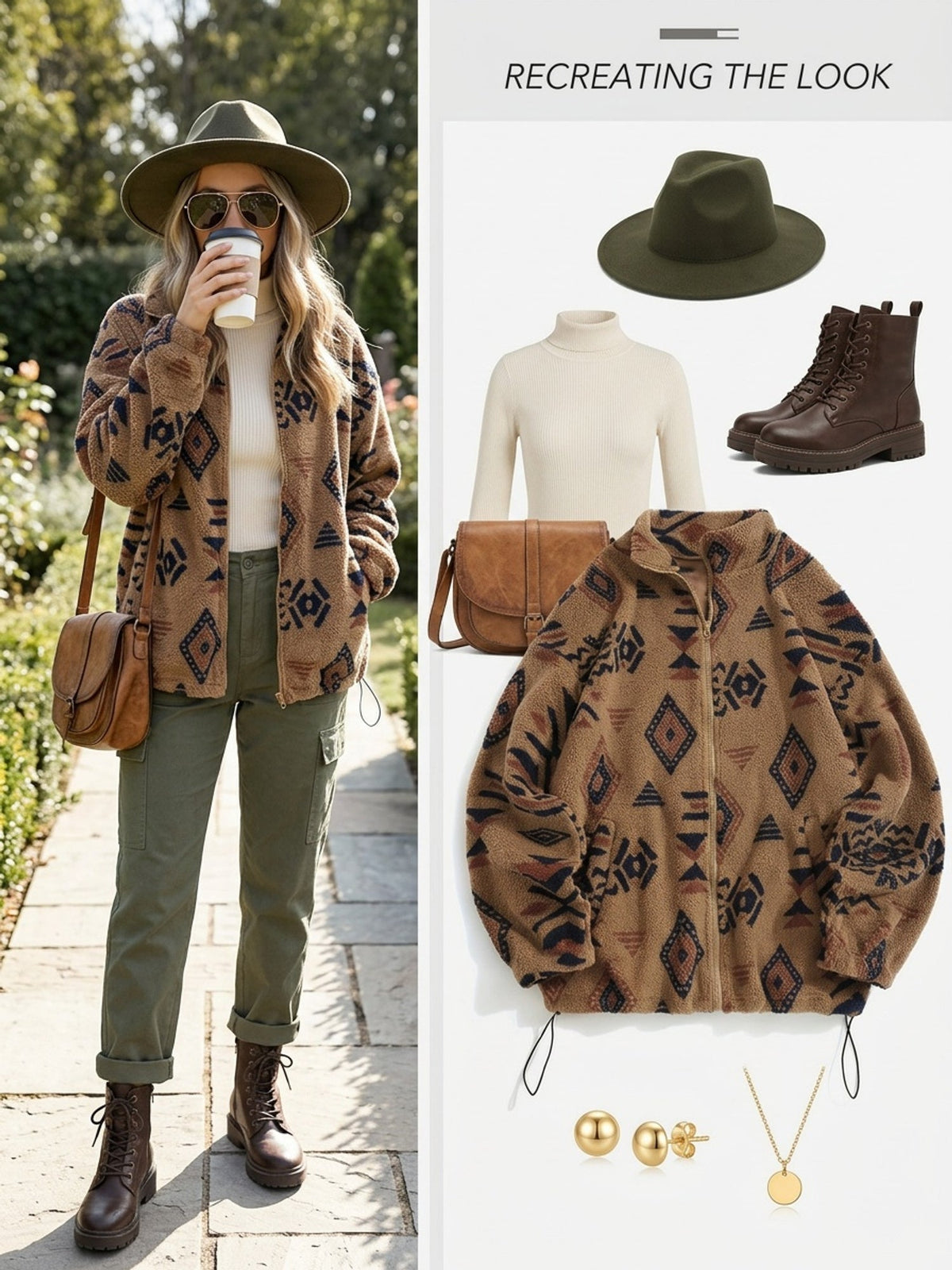 Patterned Zip-Up Jacket for Women | Lightweight, Casual Outerwear