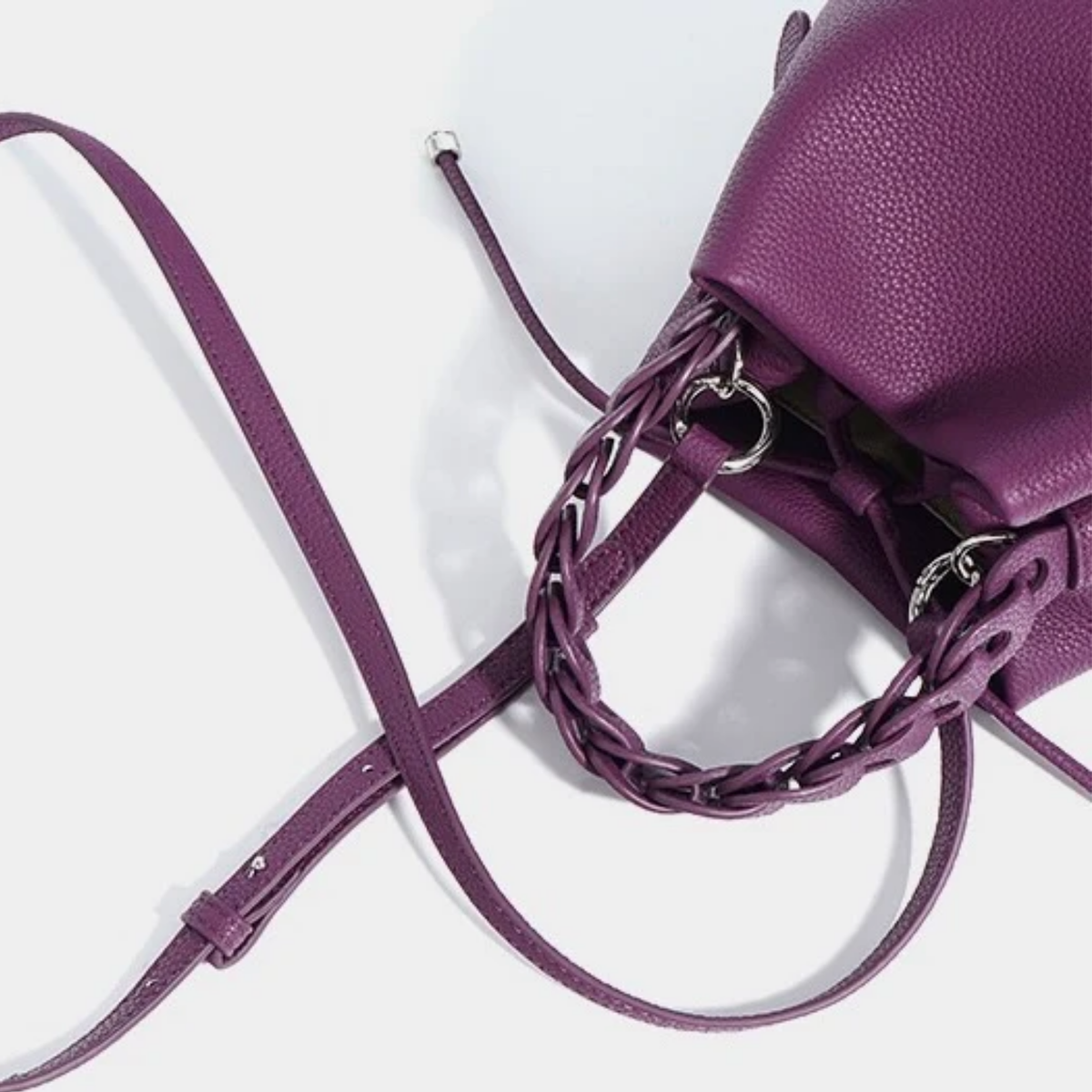 Leather Bucket Clutch Bag – Evening & Occasion Bag