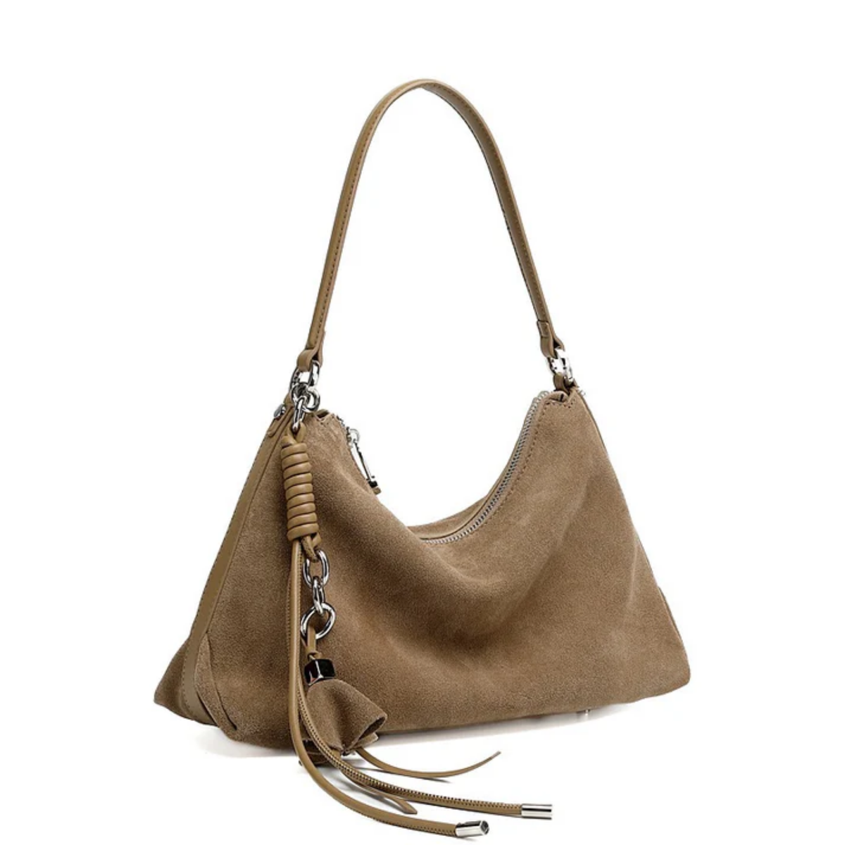 Leather Tassel Shoulder Bag – Everyday Handbag