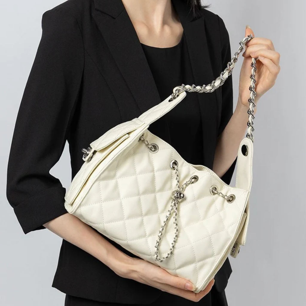 Leather Bucket Shoulder Bag – Everyday Handbag