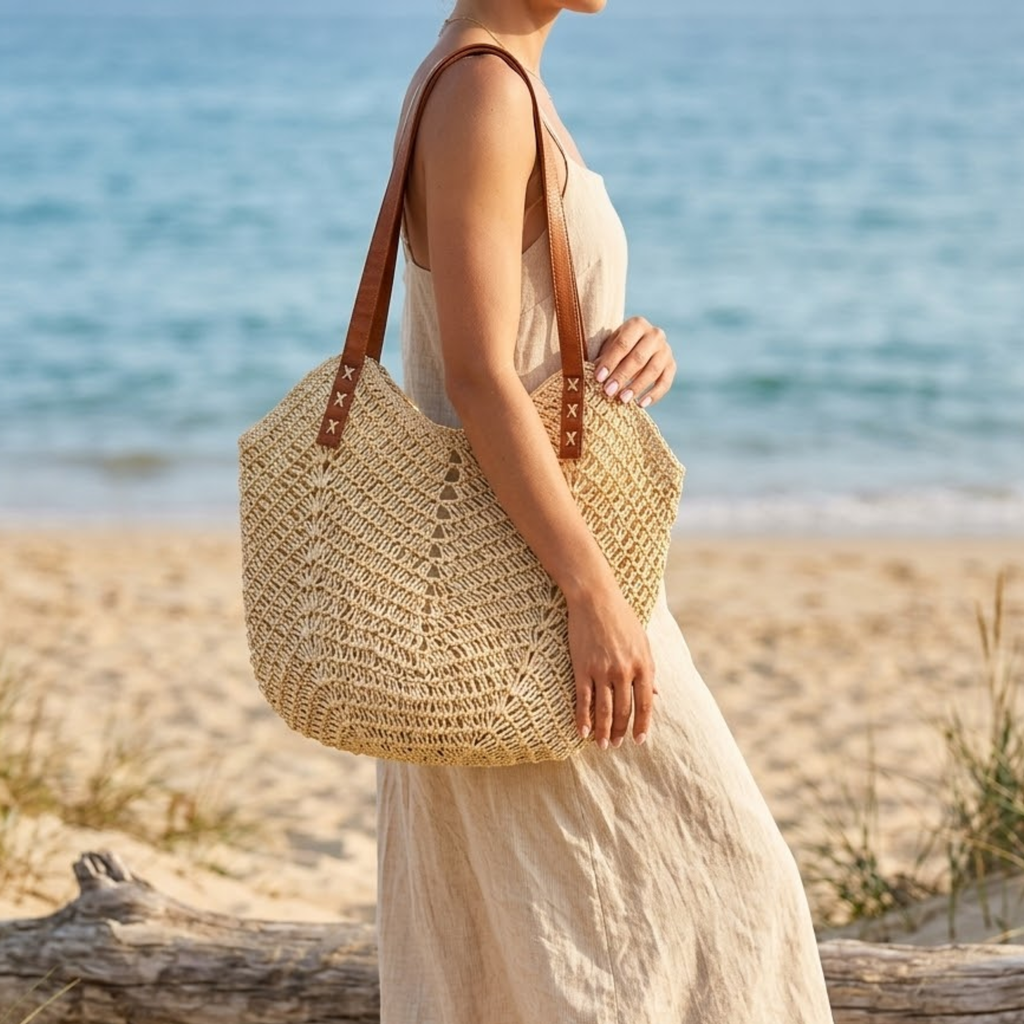 Woven Shoulder Bag – Classic Fit, Everyday Handbag