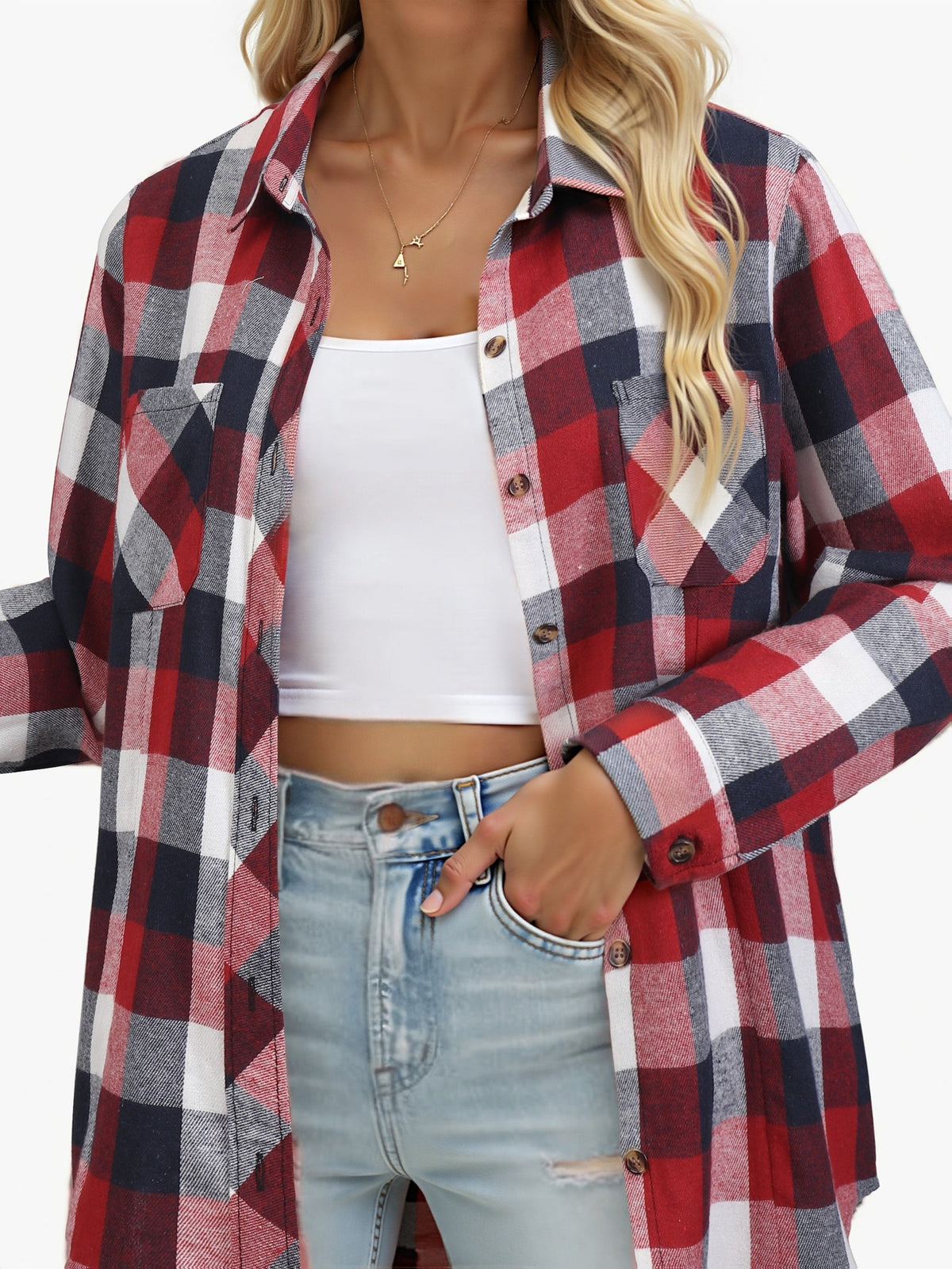 Relaxed Buffalo Check Shirt | Cotton Blend | Casual Wear for Everyday Use