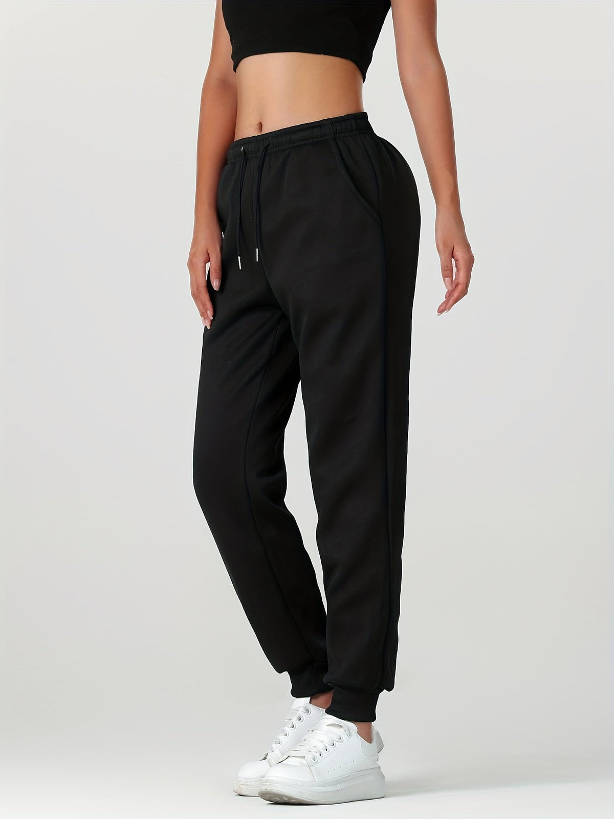 Cozy Cuffed Joggers for Women | Soft Fleece Material | Casual Loungewear