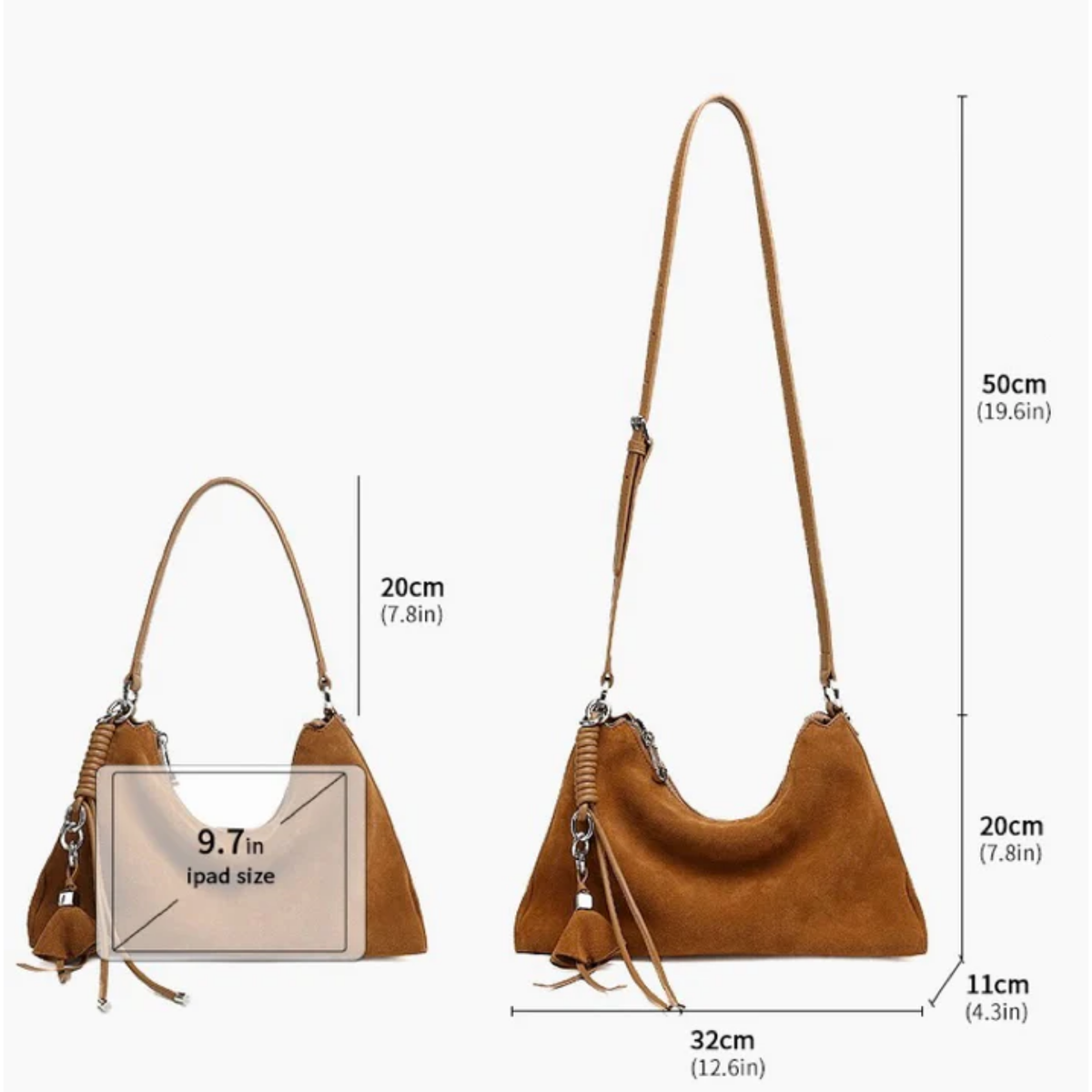 Leather Tassel Shoulder Bag – Everyday Handbag