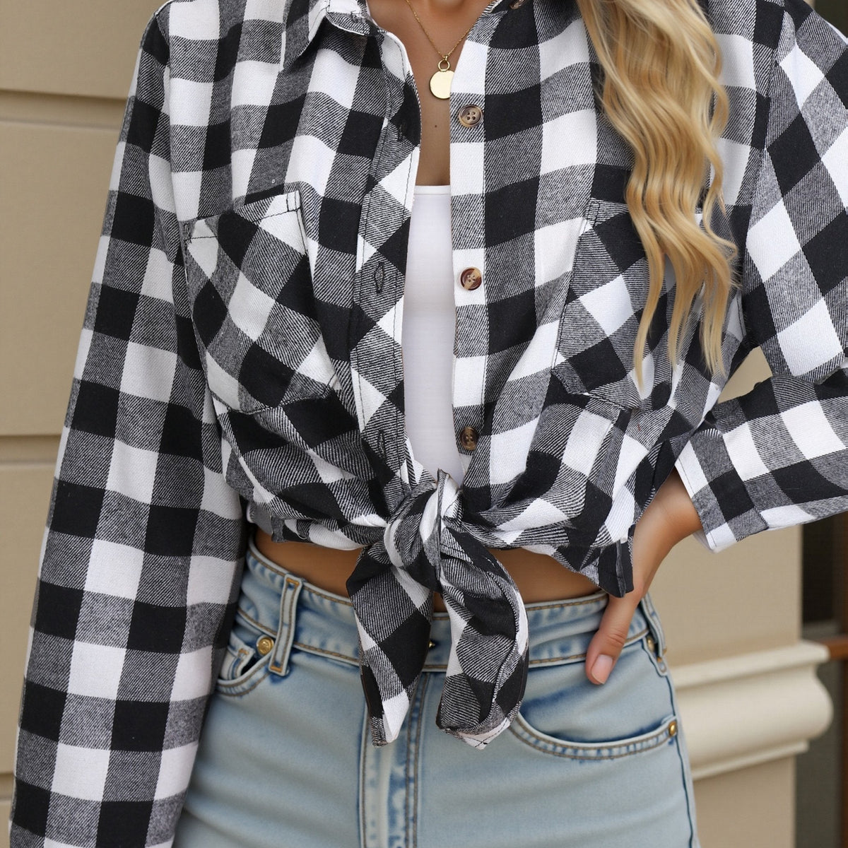 Relaxed Buffalo Check Shirt | Cotton Blend | Casual Wear for Everyday Use