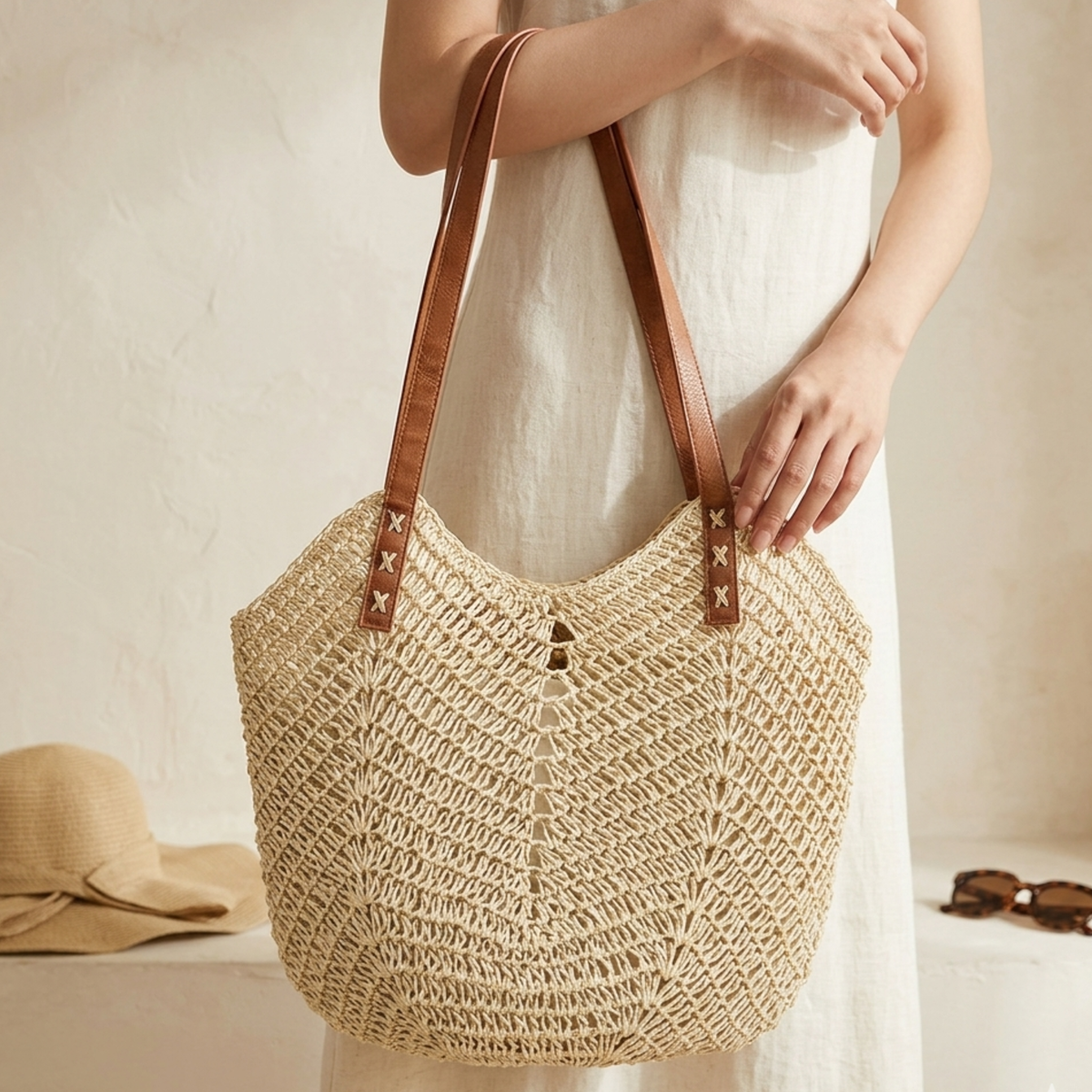 Woven Shoulder Bag – Classic Fit, Everyday Handbag