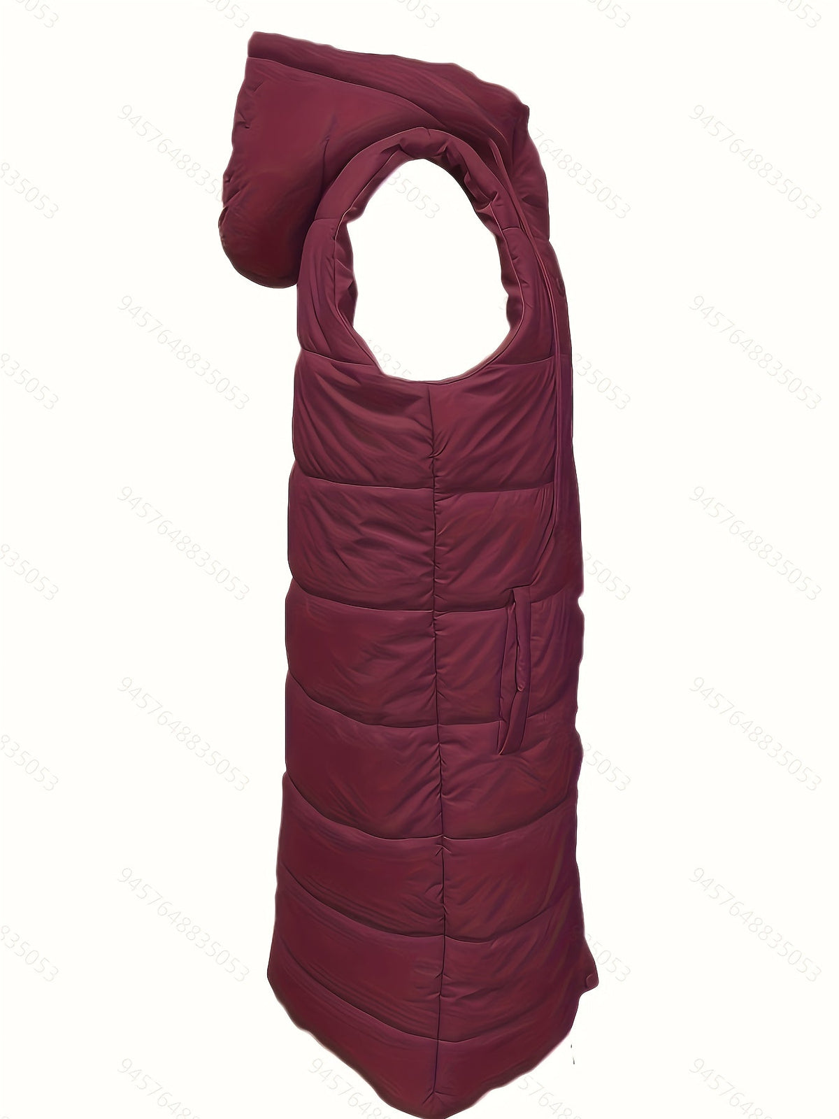Longline Hooded Padded Vest for Women - Warm Insulated Outerwear