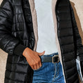 Quilted Longline Coat in Soft Fabric for Stylish Winter Outerwear