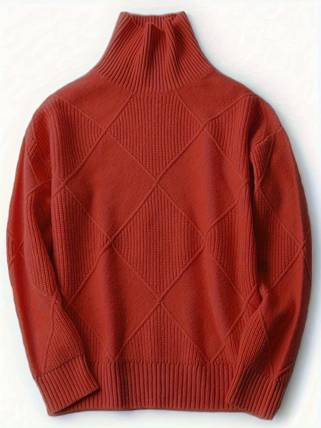 Textured Turtleneck Sweater | Knit Fabric | Casual Wear | Women's Apparel