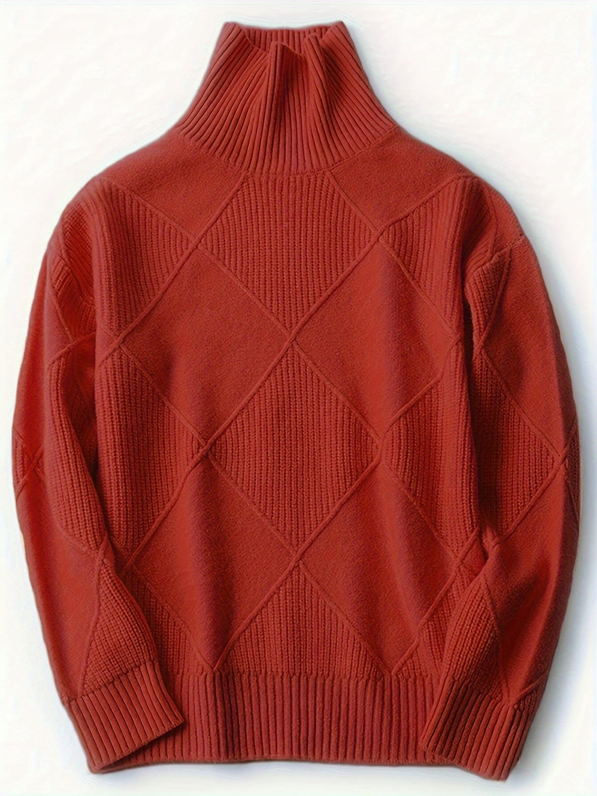 Textured Turtleneck Sweater | Knit Fabric | Casual Wear | Women's Apparel