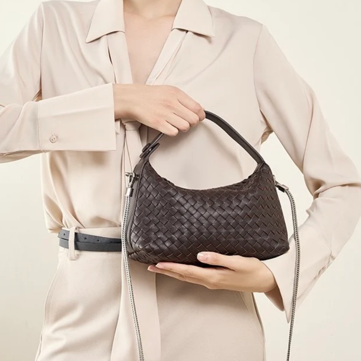 Leather Woven Clutch Bag – Evening & Occasion Bag