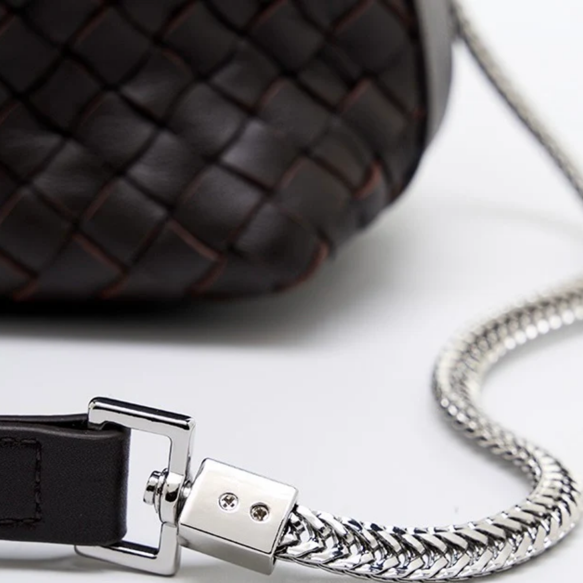 Leather Woven Clutch Bag – Evening & Occasion Bag
