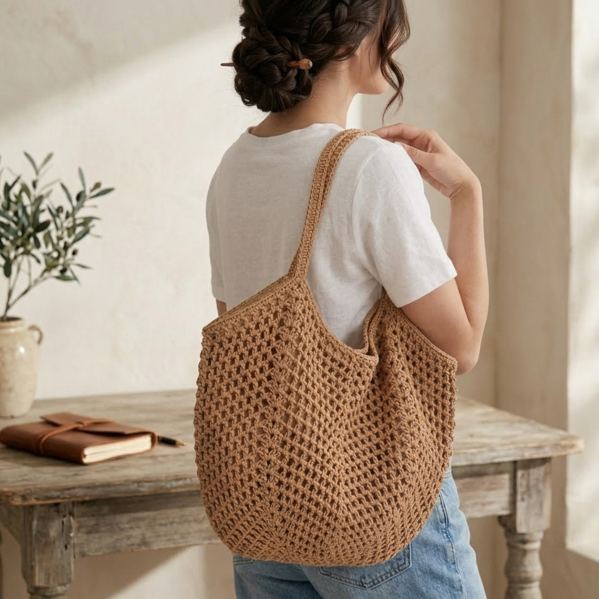 Knit Woven Shoulder Bag – Everyday Handbag