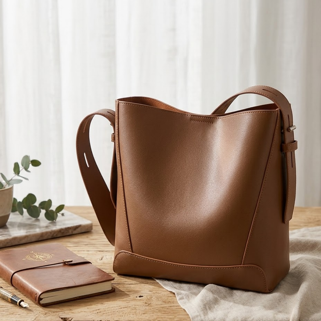 Leather Crossbody Clutch Bag – Oversized Fit, Evening & Occasion Bag