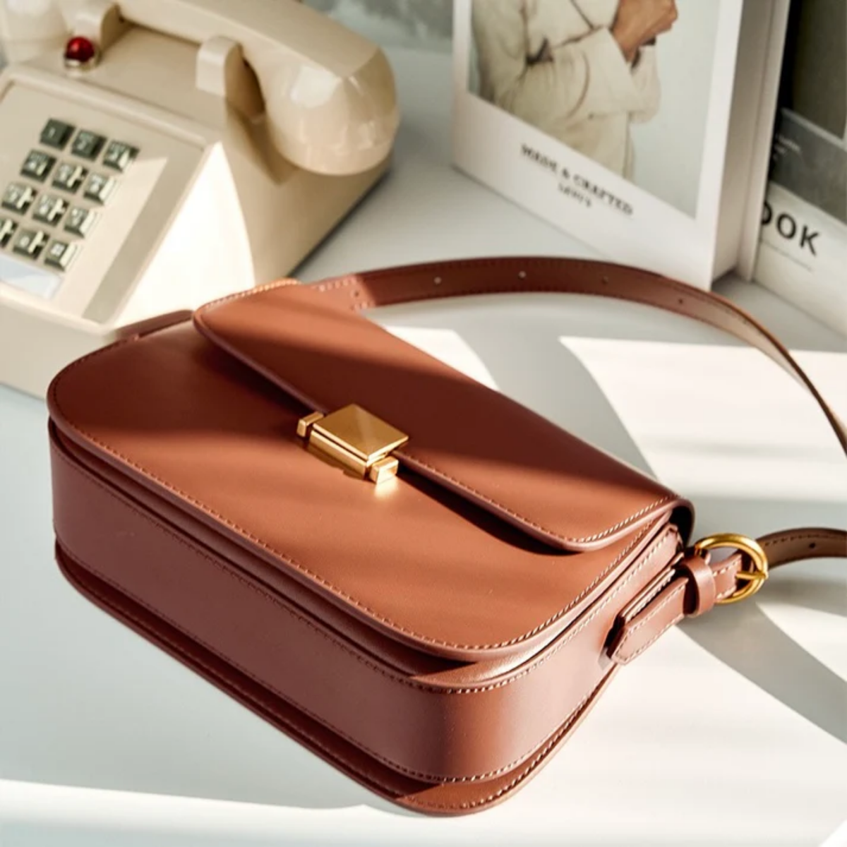 Leather Crossbody Clutch Bag – Evening & Occasion Bag