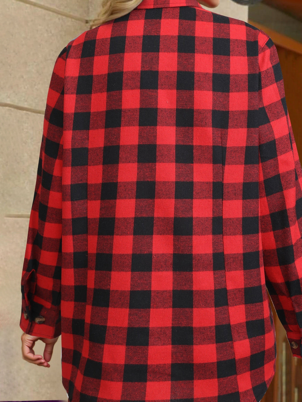 Relaxed Buffalo Check Shirt | Cotton Blend | Casual Wear for Everyday Use