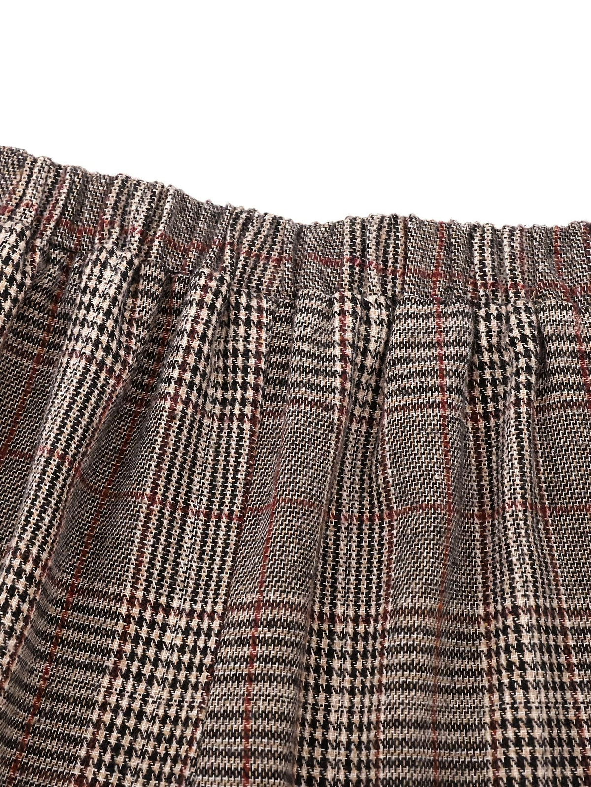 Wide-Leg Plaid Trousers for Women | Comfortable Cotton Blend Casual Pants