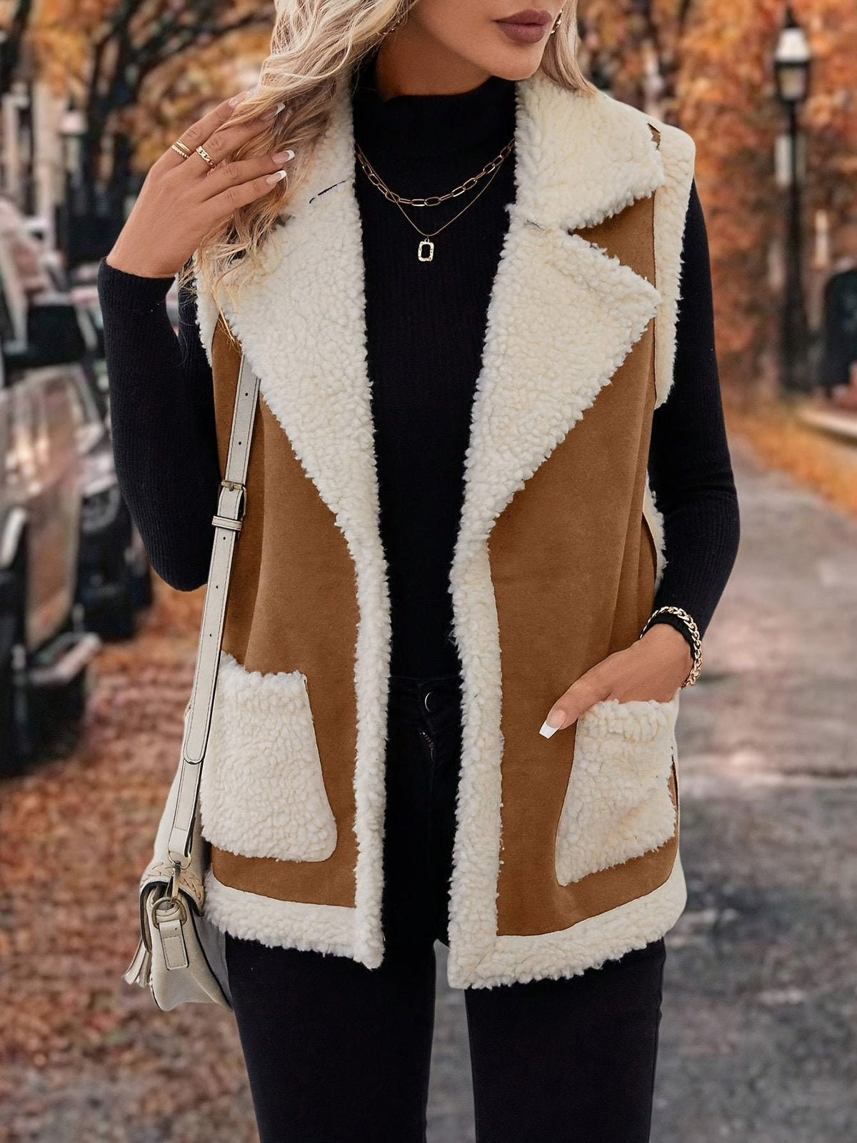 Cozy Warm Lapel Vest for Women – Soft Fabric for Layering and Casual Wear