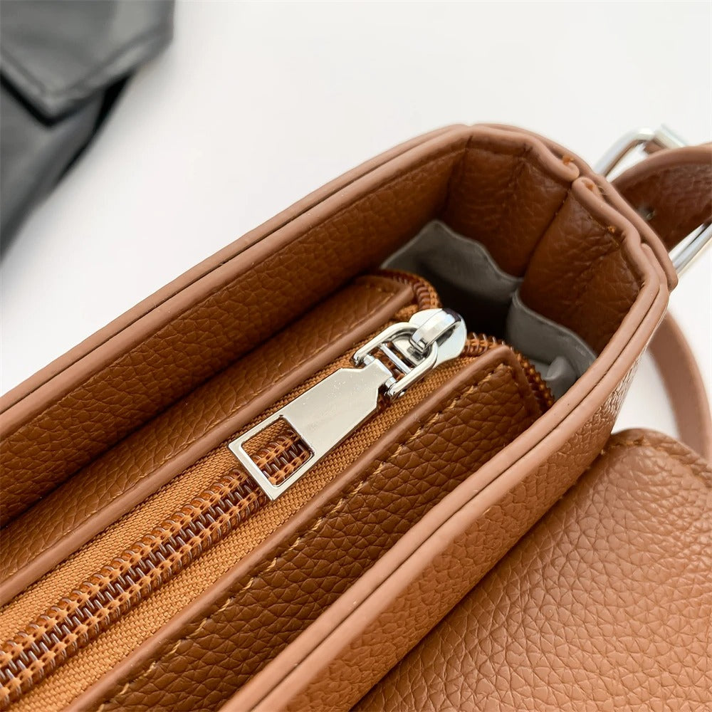 Leather Baguette Shoulder Bag – Everyday Handbag