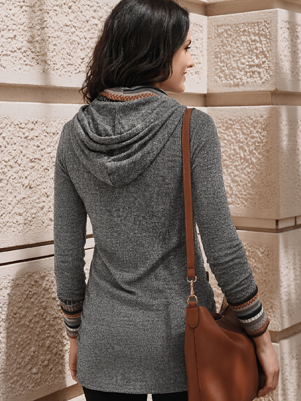 Cowl-Neck Patterned Button Top for Women - Casual Chic Blouse