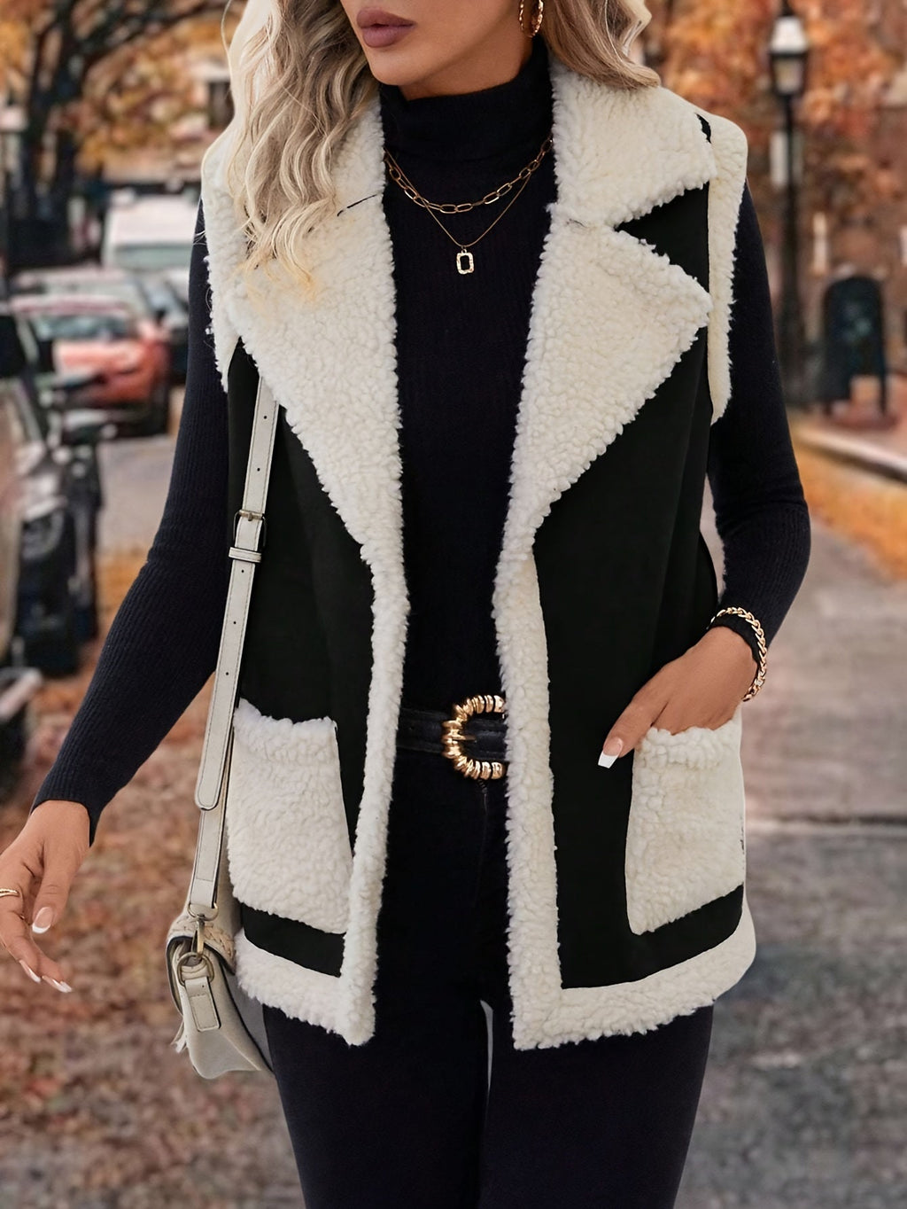 Cozy Warm Lapel Vest for Women – Soft Fabric for Layering and Casual Wear