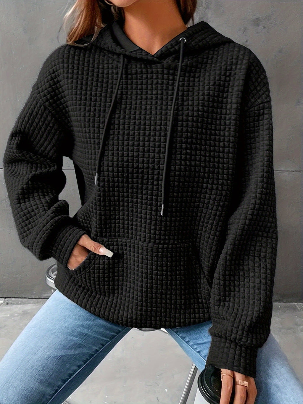 Cozy Textured Hoodie | Soft Fabric | Casual Style | Women's Outerwear