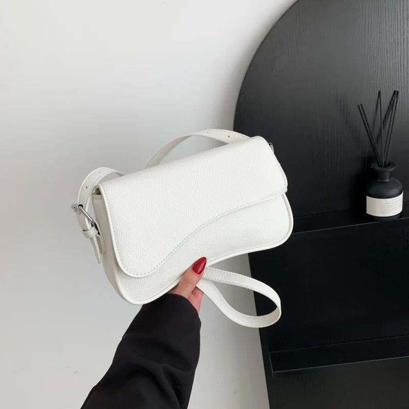 Leather Baguette Shoulder Bag – Everyday Handbag