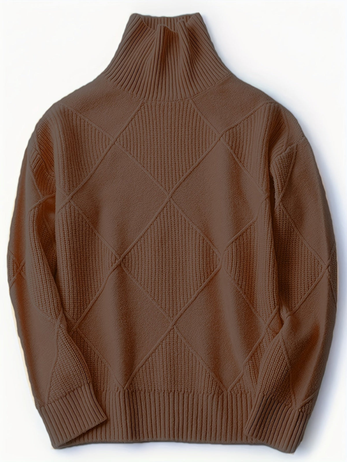 Textured Turtleneck Sweater | Knit Fabric | Casual Wear | Women's Apparel